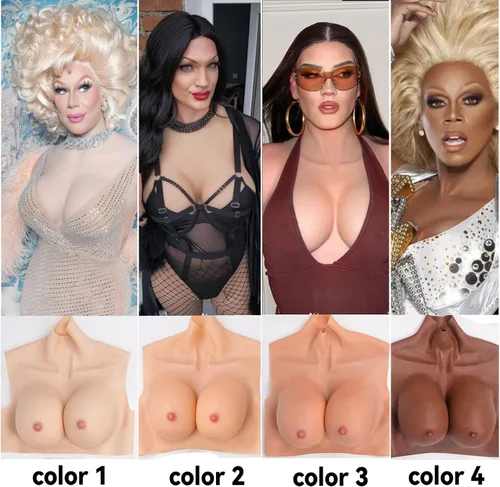 Miniatura 5 de Pechugo de silicona Formas De Mama Placa De Mama Falso Taza C-H Para Travestis Transgénero Drag Queen