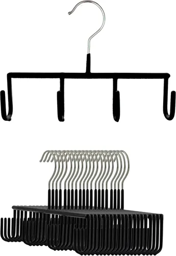 Miniatura 11 de Mawa by Reston Lloyd - Percha antideslizante para cinturones con 4 ganchos, estilo GH, juego de 2, color blanco