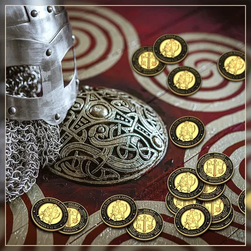 Miniatura 5 de Tondiamo 12 Piezas Pónganse Toda la Armadura de Dios Monedas de Desafío Cristiano Recuerdos Oración Regalo Conmemorativo Redondo Dorado Regalo