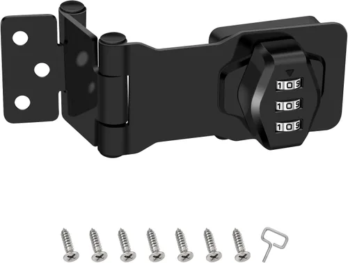 1 paquete de cerraduras rotativas con contraseña, plegable de acero inoxidable sólido 304, cerradura de cajón de escritorio, para cajones de 90 1