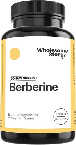 Suplemento de Berberina 1500mg | Berberina 500mg por cápsula | 97% de pureza estandarizada | Apoya perfiles metabólicos y equilibrio hormonal | 270