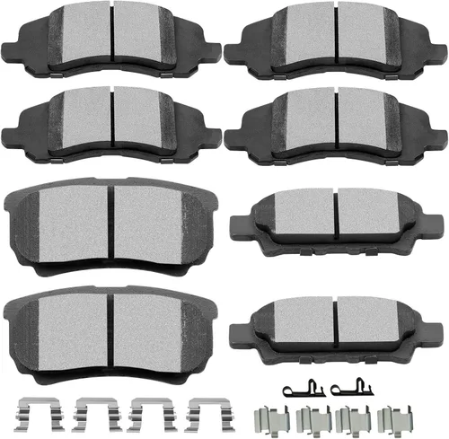 Miniatura 9 de SCITOO Juego de pastillas de freno de disco de cerámica delanteras y traseras para 2003-2005 para Infiniti G35, para Nissan 350Z para Altima
