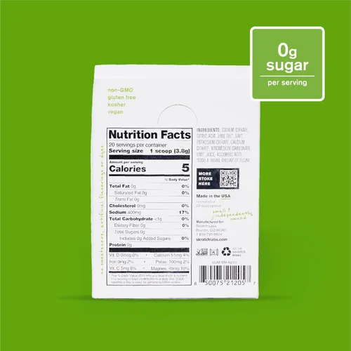Miniatura 3 de Skratch Labs Mezcla de bebidas para hidratación deportiva no endulzada Sin azúcar Potenciador de electrolitos Margarita salada - 20 porciones