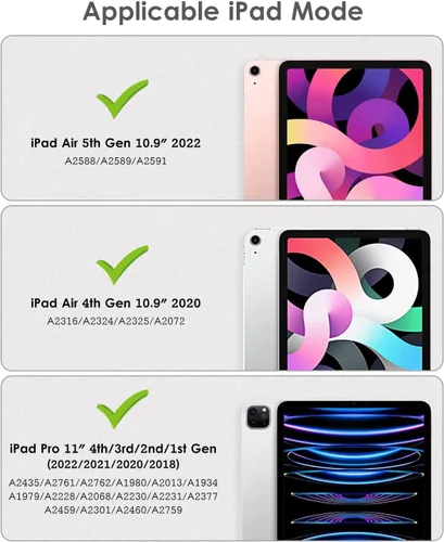 Miniatura 3 de Crown - Funda para iPad Air/iPad Pro de 11 pulgadas, piel sintética de diamante con apagado automático y encendido (rosa)