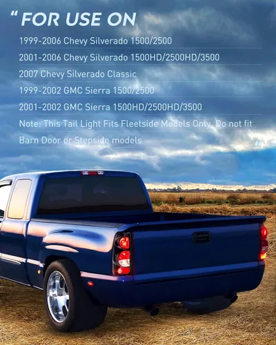 Miniatura 9 de Nilight Conjunto de luz trasera compatible con Chevy Silverado 1999 2000 2001 2002 2003 2004 2005 2006 2007 Chevy Silverado 1500 2500 3500 99-02 GMC