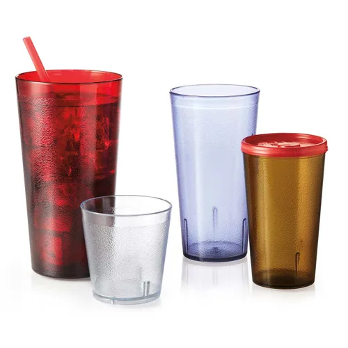 Miniatura 4 de G.E.T. 6608-1-CL-EC - Vasos de plástico resistentes para restaurantes, 8 onzas, transparentes (juego de 4)