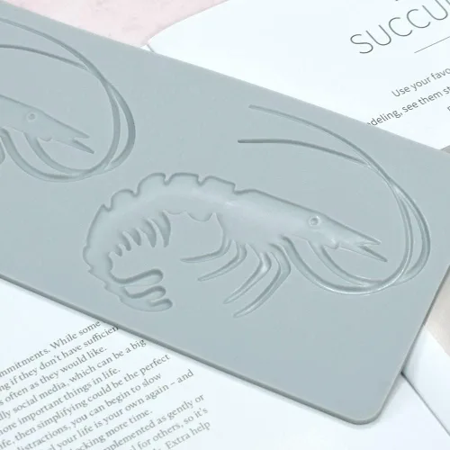 Miniatura 5 de Molde de silicona con forma de langosta y encaje para chocolate y dulces, molde 3D hueco con forma de espina de pescado para dulces, decoraciones