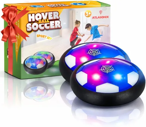 Pelota de Fútbol Hover - Pelota de Fútbol Interior, Juegos de Juguete Volador Interior (2 Discos Flotantes + 2 Porterías) Regalos de Cumpleaños para