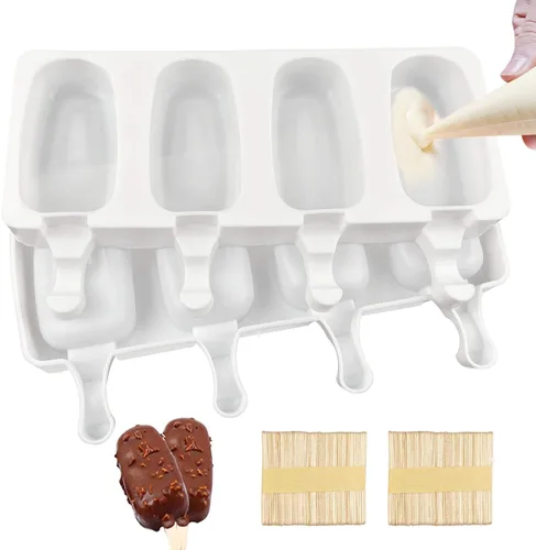 Miniatura 10 de 2 moldes de silicona reutilizables de grado alimenticio congelados para helados, dulces, postres, moldes para tartas, paletas de hielo, moldes de 2