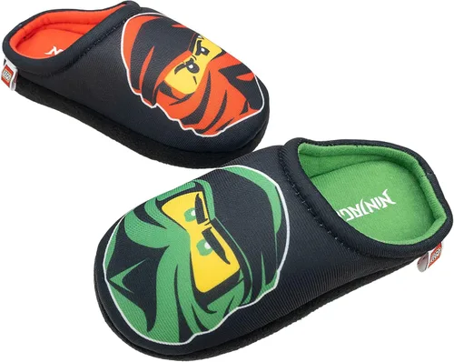 Miniatura 5 de LEGO Ninjago - Conjunto de pijama para niños, Kai & Lloyd con pantuflas a juego, talla 45 a 1012
