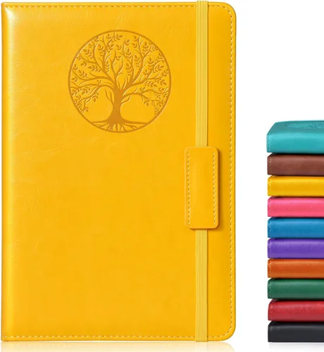 Miniatura 17 de Biuwory Cuaderno diario con líneas para mujeres y hombres, 256 páginas, tamaño A5, de cuero de tapa dura para escribir, viajes, negocios, trabajo