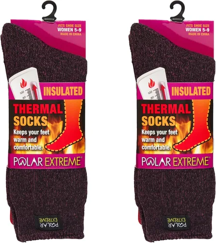 Miniatura 49 de Polar Extreme Calcetines térmicos de senderismo – acolchados, aislados, cálidos para botas, mujeres y hombres, talla única para la mayoría de 4-10