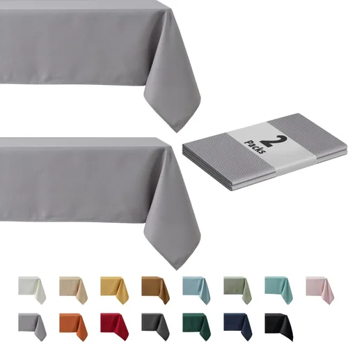 Miniatura 15 de maxmill Mantel con textura resistente a las manchas, impermeable y resistente a las arrugas, lavable, mantel suave, cubierta de mesa de tela
