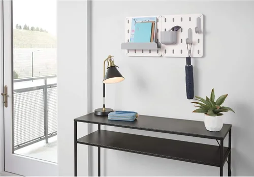 Miniatura 2 de iDesign Cade - Contenedor organizador modular de plástico sin BPA para colgar, 5.04 x 3.04 x 4 pulgadas, color gris