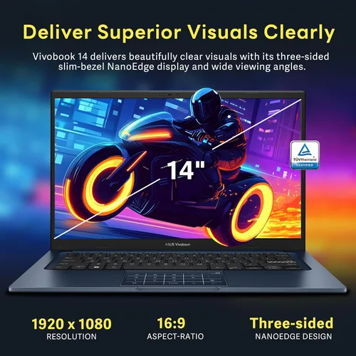 Miniatura 4 de ASUS Vivobook - Laptop empresarial FHD de 14 pulgadas, Intel i7-1355U, 40 GB de RAM, 1.28 TB de almacenamiento