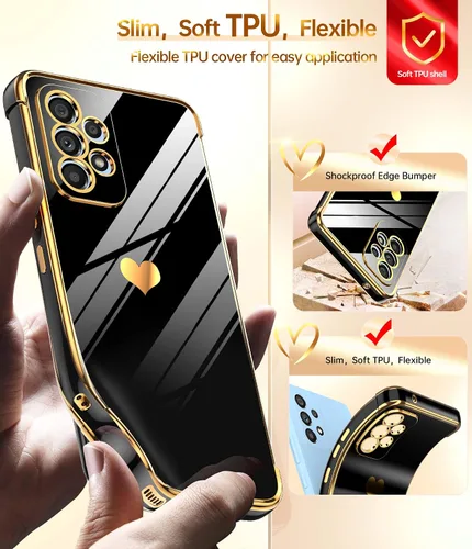 Miniatura 2 de LeYi Funda compatible con Samsung Galaxy A53 5G: Funda Samsung A53 con protector de pantalla [2 piezas] + protección completa de la cámara, chapado