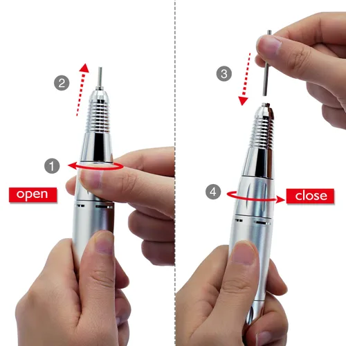 Miniatura 4 de AZ GOGO Pieza de mano para TP283 - Taladro de uñas eléctrico portátil de 30000 RPM para uñas acrílicas (necesita cargador portátil)