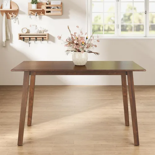 Miniatura 7 de FansaFurn Mesa de comedor rectangular de granja para 2-4 personas, mesa de cocina pequeña de madera maciza, mesa de comedor moderna para comedor