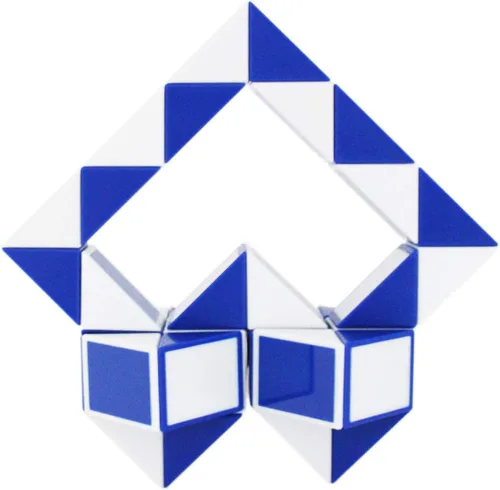 Miniatura 5 de Mipartebo Magic Snake Cube Twist Puzzle 36 Cuñas Tamaño Grande Twist Fidget Serpiente Juguetes para Niños Bebé Azul Twist Fidget Snake Toys Gift