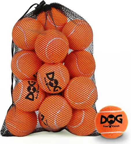 Miniatura 13 de INSUM Pelotas Chirriantes para Perros - Pelotas de Tenis Chirriantes para Perros, Amarillo Mediano - 6.35 cm, 20
