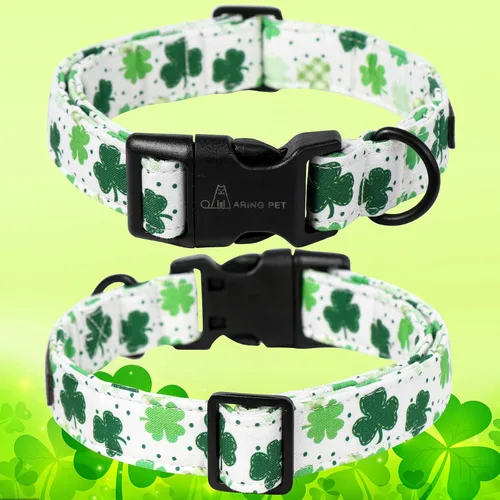 Miniatura 97 de Aring Pet Collar de algodón, lindo, con hebilla de liberación rápida, para bodas, para perros pequeños, medianos y grandes, rosa Terciopelo rosa