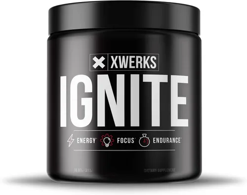 Miniatura 10 de Xwerks Ignite - Polvo de preentrenamiento para hombres y mujeres, polvo natural de bebida energética preentrenamiento, fórmula keto sin gluten