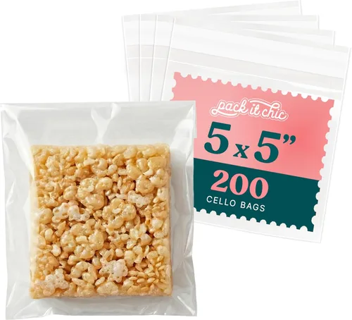 Miniatura 14 de Bolsas de celofán autosellantes de 3 x 4 pulgadas (paquete de 1000) – Bolsas transparentes para galletas con sello para embalaje de productos