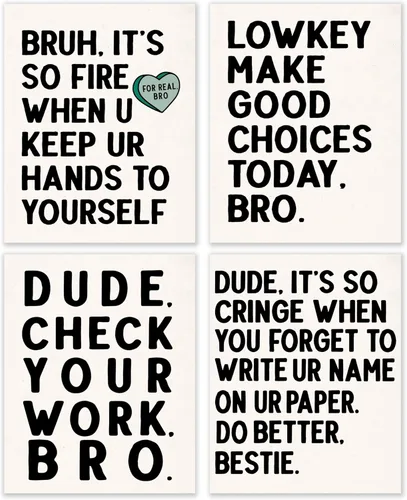 Miniatura 13 de BESERH Positive Affirmation Wall Decor, Inspirational Motivational Quote Wall Art Prints Posters for Classroom Kids Room Nursery Playroom, 12x16