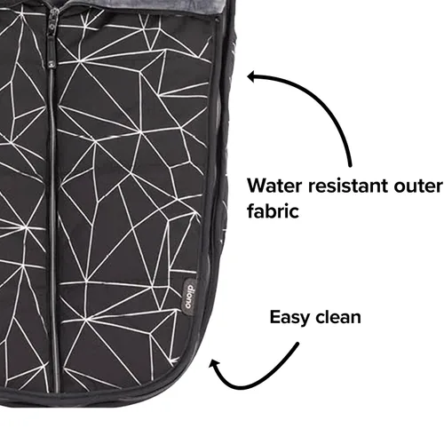 Miniatura 5 de Diono Saco de lujo para cochecito para todo tipo de clima, ajuste universal de bebé a niño pequeño con acolchado acogedor súper suave, resistente a