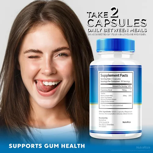Miniatura 6 de NutraRize Paquete de 3 cápsulas Dentaforce, cuidado totalmente natural para tus dientes y encías, fórmula de salud dental y de encías, combinación