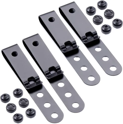 Miniatura 27 de HolsterSmith - Clip universal de metal para cinturón para hacer fundas, modelo 5, (3 agujeros), color negro táctico