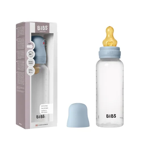 Miniatura 25 de BIBS Biberón para bebé 5 oz / 150 ml de goma natural de látex con pezón - Anti-cólico, libre de BPA, pezón redondo, flujo lento, ligero y fácil