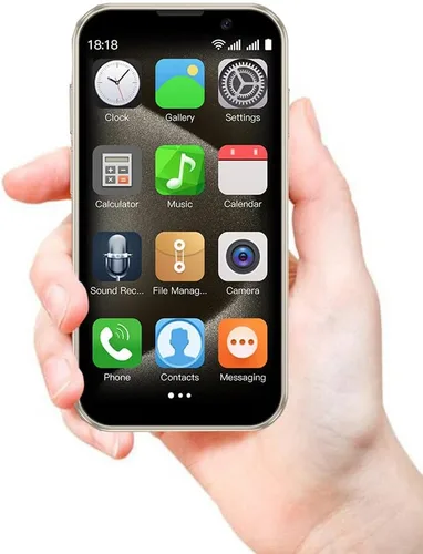 Miniatura 10 de Mini teléfono inteligente 3G desbloqueado, 3.0 pulgadas HD Android Dual Sim Quad Core Face ID Mini Premium Niño Pequeño Teléfono celular de bolsillo