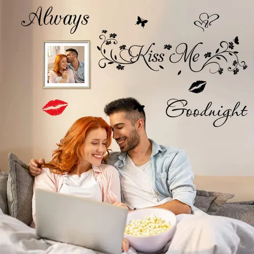 Miniatura 6 de Aeways Kiss Me Goodnight - Calcomanías de pared para decoración del hogar