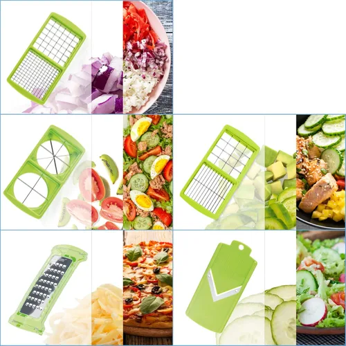 Miniatura 3 de Genius Nicer Dicer Plus 18 piezas Kiwi Cortador multiusos Cortador de frutas y verduras