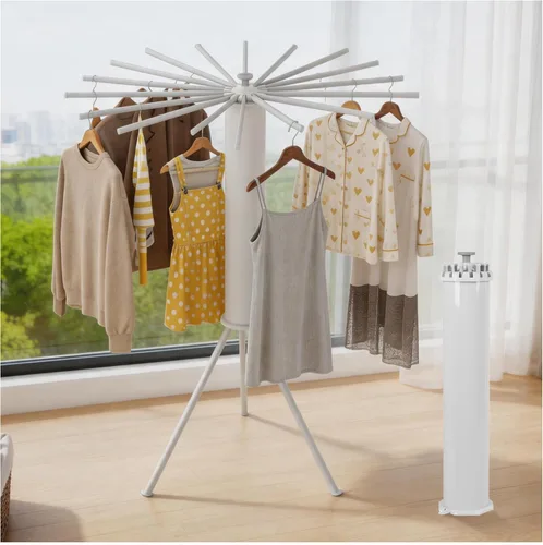 Estante de secado de ropa, estante de secado portátil plegable que ahorra espacio para ropa, estante de secado plegable mejorado con 16 postes de