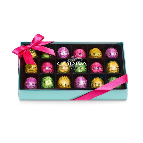 Miniatura 8 de Godiva Masterpieces - Lata de conejo de Pascua, leche surtida y chocolate negro con ganache y caramelo, regalos de chocolate gourmet de Pascua