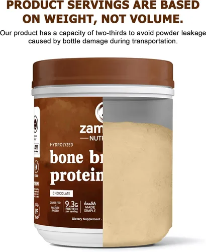 Miniatura 6 de Zammex Polvo de proteína de caldo de hueso, carne de res alimentada con pasto puro, proteína de chocolate en polvo, suplemento de colágeno
