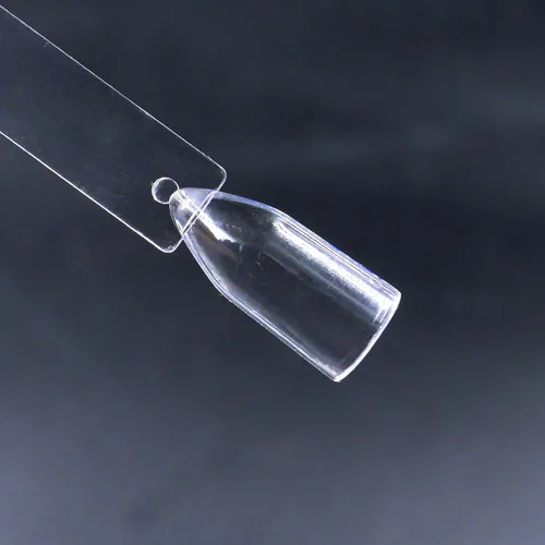 Miniatura 3 de Juego de 4 unidades en total de 200 piezas de palos transparentes para muestras de uñas, puntas transparentes en forma de abanico para arte de uñas