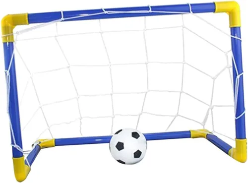 Outanaya Portería de fútbol plegable portátil de plástico Mini puerta de fútbol para entrenamiento interior al aire libre Red plegable ligera para