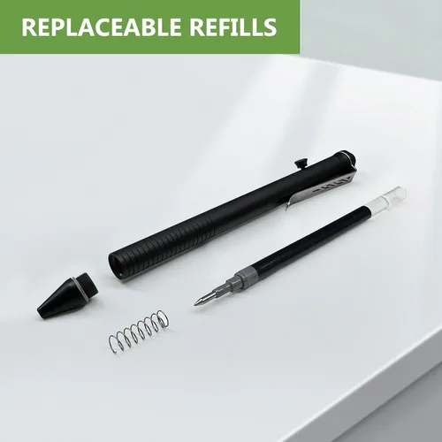 Miniatura 4 de SMOOTHERPRO - Bolígrafo de acción de perno, bolígrafo esferográfico de acero inoxidable compatible con recarga de Pilot G2, bolígrafo EDC