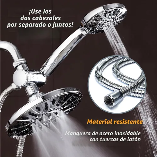 Miniatura 5 de AquaDance - Juego de regaderas con 3 vías de alta presión, de 7 pulgadas. Combina lo mejor de ambos mundos: disfruta de una lujosa regadera tipo