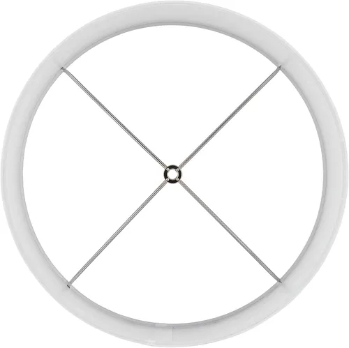 Miniatura 3 de Pantalla redonda con estampado de tambor de tapa dura (premontada) Tremble Blanco Naranja Grande 14 pulgadas superior x 14 pulgadas inferior x 11