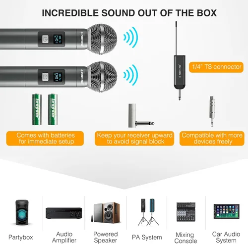 Miniatura 8 de Phenyx Pro Sistema de micrófono inalámbrico digital dual PDP-2-2H Bundle transmisor PWH-P-900 del PDA