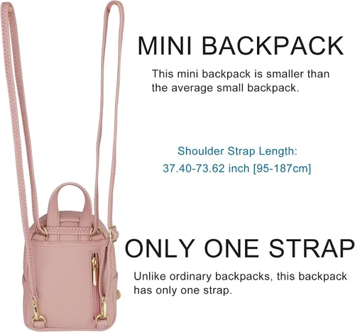 Miniatura 6 de Aeeque Mini mochila para mujer bolsa cruzada de cuero para teléfono bolsa de hombro pequeña Viajar