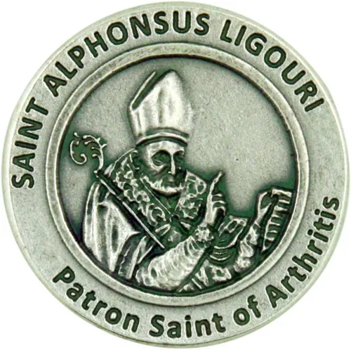 Santo patrón de la artritis San Alfonso Ligouri Ficha de bolsillo con oración por Lumen Mundi