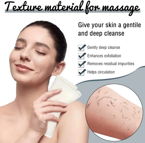 Miniatura 4 de Exfoliante de espalda para ducha, paño para la espalda, toalla de longitud extendida, de nailon, con correa elástica, paño de lavado para baño