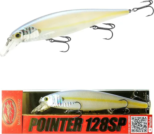 Miniatura 6 de LUCKY CRAFT Pointer 128SP, Señuelo de Pesca de Lubina de Lago de Agua Dulce, Jerkbait, Suspendido, Aparejos de Pesca, Accesorios de Pesca, Equipo
