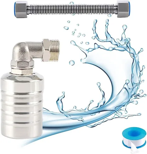 Miniatura 10 de Válvula de flotador de agua, válvula de flotador portátil de acero inoxidable 304 totalmente automática, control de nivel de agua, fácil de 3/4