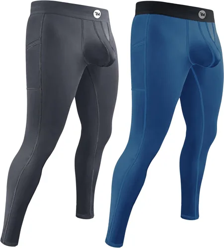 Miniatura 44 de Real Men ABCD Pouch - Pantalones de compresión para hombre, paquete de 1, 2 y 3, leggings para hombre, pantalones de yoga, medias, capa base